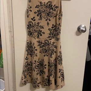 Brown, flowery dress